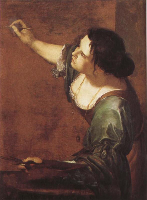 Artemisia  Gentileschi Sjalvportratt as allegory over maleriet oil painting image